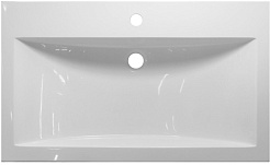 Misty Тумба с раковиной Галвер 80 подвесная белая – фотография-2